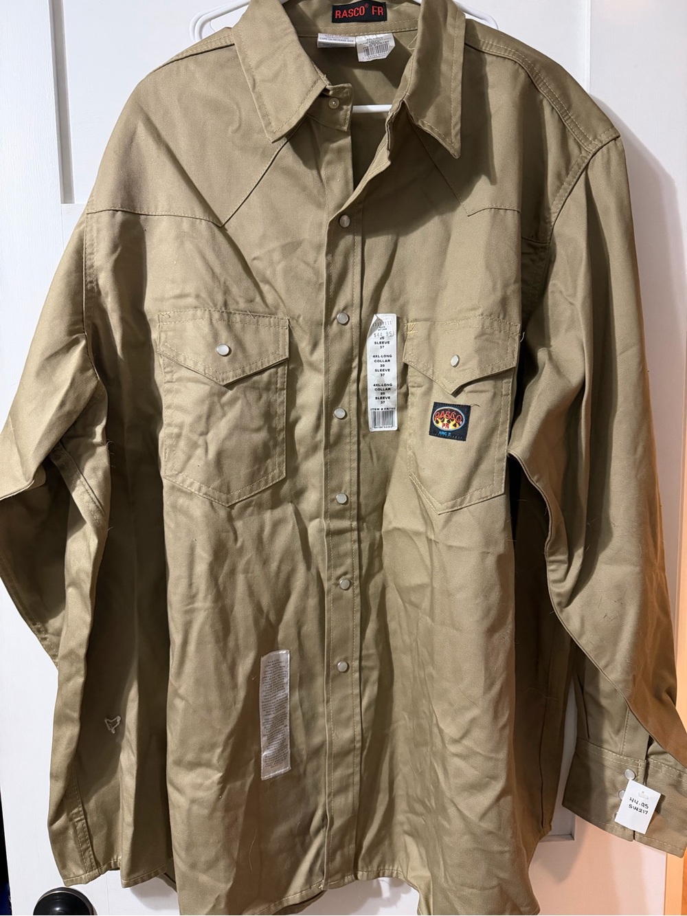 Rasco FR Flame Retardant Pearl Snap Button Down Welding Shirt